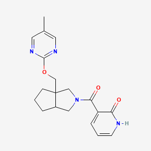 molecular formula C19H22N4O3 B6449607 3-(3a-{[(5-methylpyrimidin-2-yl)oxy]methyl}-octahydrocyclopenta[c]pyrrole-2-carbonyl)-1,2-dihydropyridin-2-one CAS No. 2549040-67-5