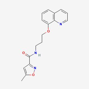 molecular formula C17H17N3O3 B6449650 5-methyl-N-[3-(quinolin-8-yloxy)propyl]-1,2-oxazole-3-carboxamide CAS No. 1235028-53-1