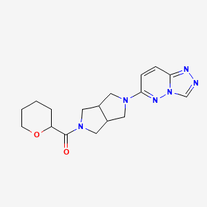 molecular formula C17H22N6O2 B6449656 2-(oxane-2-carbonyl)-5-{[1,2,4]triazolo[4,3-b]pyridazin-6-yl}-octahydropyrrolo[3,4-c]pyrrole CAS No. 2640952-15-2
