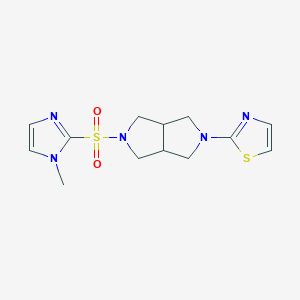 molecular formula C13H17N5O2S2 B6449698 2-{5-[(1-methyl-1H-imidazol-2-yl)sulfonyl]-octahydropyrrolo[3,4-c]pyrrol-2-yl}-1,3-thiazole CAS No. 2549049-61-6