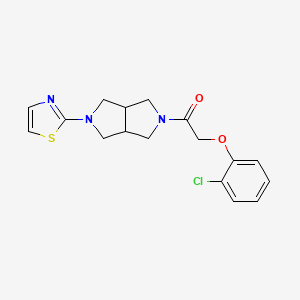 molecular formula C17H18ClN3O2S B6449708 2-(2-chlorophenoxy)-1-[5-(1,3-thiazol-2-yl)-octahydropyrrolo[3,4-c]pyrrol-2-yl]ethan-1-one CAS No. 2548998-26-9