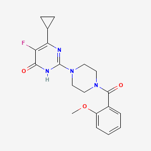 molecular formula C19H21FN4O3 B6449737 6-cyclopropyl-5-fluoro-2-[4-(2-methoxybenzoyl)piperazin-1-yl]-3,4-dihydropyrimidin-4-one CAS No. 2549051-32-1