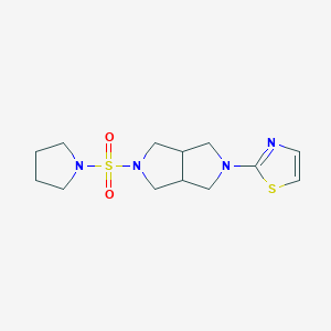 molecular formula C13H20N4O2S2 B6449747 2-[5-(pyrrolidine-1-sulfonyl)-octahydropyrrolo[3,4-c]pyrrol-2-yl]-1,3-thiazole CAS No. 2548991-18-8