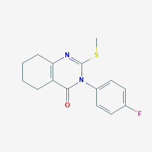 molecular formula C15H15FN2OS B6449773 3-(4-fluorophenyl)-2-(methylsulfanyl)-3,4,5,6,7,8-hexahydroquinazolin-4-one CAS No. 2640944-02-9