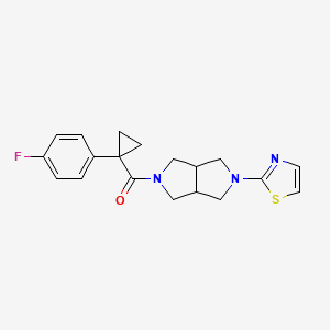 molecular formula C19H20FN3OS B6449776 2-{5-[1-(4-fluorophenyl)cyclopropanecarbonyl]-octahydropyrrolo[3,4-c]pyrrol-2-yl}-1,3-thiazole CAS No. 2548988-03-8