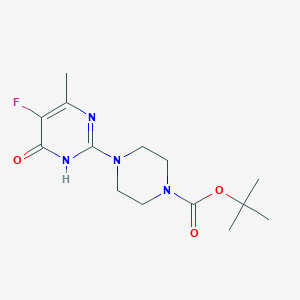 molecular formula C14H21FN4O3 B6449789 tert-butyl 4-(5-fluoro-4-methyl-6-oxo-1,6-dihydropyrimidin-2-yl)piperazine-1-carboxylate CAS No. 2548983-99-7