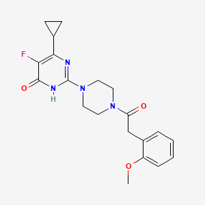 molecular formula C20H23FN4O3 B6449795 6-cyclopropyl-5-fluoro-2-{4-[2-(2-methoxyphenyl)acetyl]piperazin-1-yl}-3,4-dihydropyrimidin-4-one CAS No. 2549015-47-4