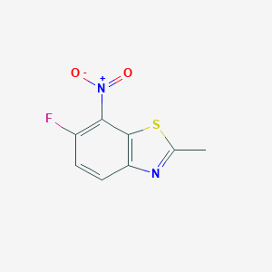 molecular formula C8H5FN2O2S B064498 6-Fluoro-2-methyl-7-nitro-1,3-benzothiazole CAS No. 188787-69-1