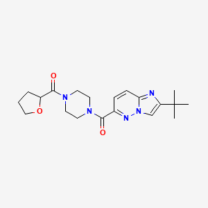 molecular formula C20H27N5O3 B6449821 1-{2-tert-butylimidazo[1,2-b]pyridazine-6-carbonyl}-4-(oxolane-2-carbonyl)piperazine CAS No. 2549002-05-1