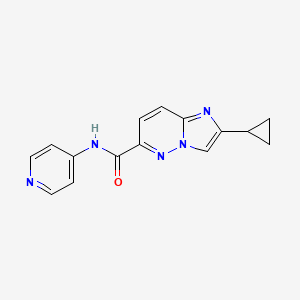 molecular formula C15H13N5O B6449876 2-cyclopropyl-N-(pyridin-4-yl)imidazo[1,2-b]pyridazine-6-carboxamide CAS No. 2548978-60-3