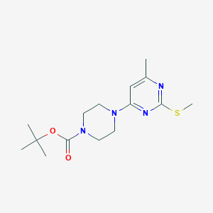 molecular formula C15H24N4O2S B6449888 tert-butyl 4-[6-methyl-2-(methylsulfanyl)pyrimidin-4-yl]piperazine-1-carboxylate CAS No. 2548984-97-8