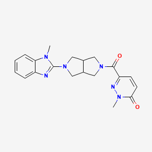 molecular formula C20H22N6O2 B6449919 2-methyl-6-[5-(1-methyl-1H-1,3-benzodiazol-2-yl)-octahydropyrrolo[3,4-c]pyrrole-2-carbonyl]-2,3-dihydropyridazin-3-one CAS No. 2549021-09-0