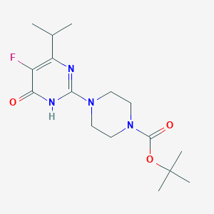 molecular formula C16H25FN4O3 B6449922 tert-butyl 4-[5-fluoro-6-oxo-4-(propan-2-yl)-1,6-dihydropyrimidin-2-yl]piperazine-1-carboxylate CAS No. 2549002-83-5
