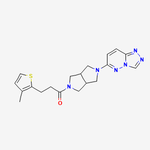3-(3-methylthiophen-2-yl)-1-(5-{[1,2,4]triazolo[4,3-b]pyridazin-6-yl}-octahydropyrrolo[3,4-c]pyrrol-2-yl)propan-1-one