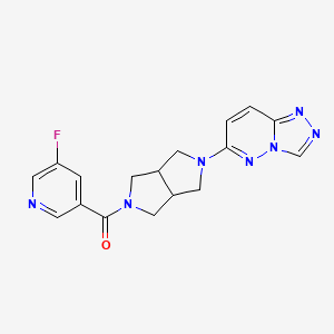 molecular formula C17H16FN7O B6449976 3-fluoro-5-(5-{[1,2,4]triazolo[4,3-b]pyridazin-6-yl}-octahydropyrrolo[3,4-c]pyrrole-2-carbonyl)pyridine CAS No. 2640958-82-1