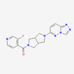 molecular formula C17H16FN7O B6449981 3-fluoro-4-(5-{[1,2,4]triazolo[4,3-b]pyridazin-6-yl}-octahydropyrrolo[3,4-c]pyrrole-2-carbonyl)pyridine CAS No. 2640898-28-6