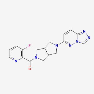 molecular formula C17H16FN7O B6449986 3-fluoro-2-(5-{[1,2,4]triazolo[4,3-b]pyridazin-6-yl}-octahydropyrrolo[3,4-c]pyrrole-2-carbonyl)pyridine CAS No. 2640949-46-6