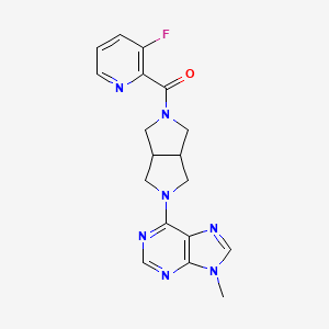 molecular formula C18H18FN7O B6449989 6-[5-(3-fluoropyridine-2-carbonyl)-octahydropyrrolo[3,4-c]pyrrol-2-yl]-9-methyl-9H-purine CAS No. 2549023-09-6