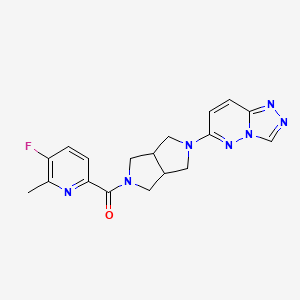 molecular formula C18H18FN7O B6449995 3-fluoro-2-methyl-6-(5-{[1,2,4]triazolo[4,3-b]pyridazin-6-yl}-octahydropyrrolo[3,4-c]pyrrole-2-carbonyl)pyridine CAS No. 2640935-75-5