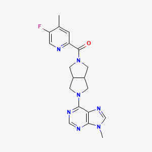 molecular formula C19H20FN7O B6450005 6-[5-(5-fluoro-4-methylpyridine-2-carbonyl)-octahydropyrrolo[3,4-c]pyrrol-2-yl]-9-methyl-9H-purine CAS No. 2548998-95-2