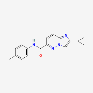 molecular formula C17H16N4O B6450023 2-cyclopropyl-N-(4-methylphenyl)imidazo[1,2-b]pyridazine-6-carboxamide CAS No. 2549047-37-0