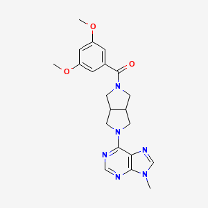 molecular formula C21H24N6O3 B6450025 6-[5-(3,5-dimethoxybenzoyl)-octahydropyrrolo[3,4-c]pyrrol-2-yl]-9-methyl-9H-purine CAS No. 2548988-16-3