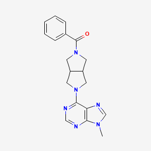 molecular formula C19H20N6O B6450026 6-{5-benzoyl-octahydropyrrolo[3,4-c]pyrrol-2-yl}-9-methyl-9H-purine CAS No. 2549043-23-2