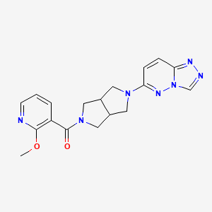 molecular formula C18H19N7O2 B6450045 2-methoxy-3-(5-{[1,2,4]triazolo[4,3-b]pyridazin-6-yl}-octahydropyrrolo[3,4-c]pyrrole-2-carbonyl)pyridine CAS No. 2640904-07-8