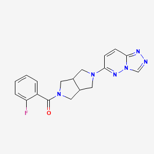 molecular formula C18H17FN6O B6450062 2-(2-fluorobenzoyl)-5-{[1,2,4]triazolo[4,3-b]pyridazin-6-yl}-octahydropyrrolo[3,4-c]pyrrole CAS No. 2640964-53-8