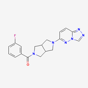 molecular formula C18H17FN6O B6450065 2-(3-fluorobenzoyl)-5-{[1,2,4]triazolo[4,3-b]pyridazin-6-yl}-octahydropyrrolo[3,4-c]pyrrole CAS No. 2640974-27-0