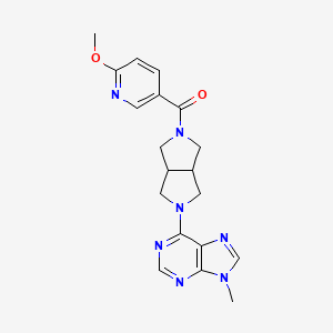 molecular formula C19H21N7O2 B6450069 6-[5-(6-methoxypyridine-3-carbonyl)-octahydropyrrolo[3,4-c]pyrrol-2-yl]-9-methyl-9H-purine CAS No. 2548996-80-9