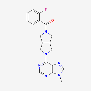 molecular formula C19H19FN6O B6450075 6-[5-(2-fluorobenzoyl)-octahydropyrrolo[3,4-c]pyrrol-2-yl]-9-methyl-9H-purine CAS No. 2548995-10-2