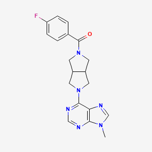 molecular formula C19H19FN6O B6450081 6-[5-(4-fluorobenzoyl)-octahydropyrrolo[3,4-c]pyrrol-2-yl]-9-methyl-9H-purine CAS No. 2549043-48-1