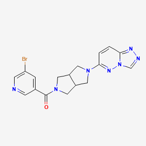 molecular formula C17H16BrN7O B6450089 3-bromo-5-(5-{[1,2,4]triazolo[4,3-b]pyridazin-6-yl}-octahydropyrrolo[3,4-c]pyrrole-2-carbonyl)pyridine CAS No. 2640949-16-0