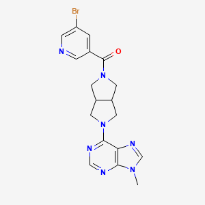 molecular formula C18H18BrN7O B6450103 6-[5-(5-bromopyridine-3-carbonyl)-octahydropyrrolo[3,4-c]pyrrol-2-yl]-9-methyl-9H-purine CAS No. 2549043-37-8