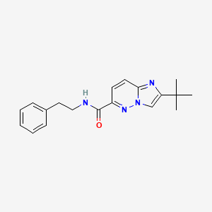 molecular formula C19H22N4O B6450108 2-tert-butyl-N-(2-phenylethyl)imidazo[1,2-b]pyridazine-6-carboxamide CAS No. 2549034-79-7