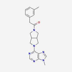 1-[5-(9-methyl-9H-purin-6-yl)-octahydropyrrolo[3,4-c]pyrrol-2-yl]-2-(3-methylphenyl)ethan-1-one