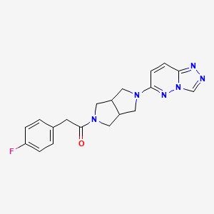 molecular formula C19H19FN6O B6450159 2-(4-fluorophenyl)-1-(5-{[1,2,4]triazolo[4,3-b]pyridazin-6-yl}-octahydropyrrolo[3,4-c]pyrrol-2-yl)ethan-1-one CAS No. 2640964-46-9