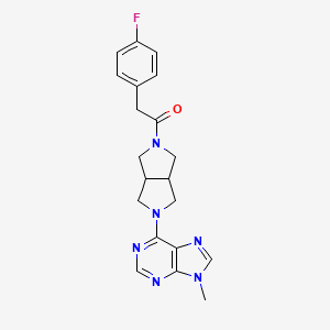 molecular formula C20H21FN6O B6450189 2-(4-fluorophenyl)-1-[5-(9-methyl-9H-purin-6-yl)-octahydropyrrolo[3,4-c]pyrrol-2-yl]ethan-1-one CAS No. 2549044-85-9