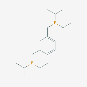 molecular formula C20H36P2 B064502 Benzene, 1,3-bis(diisopropylphosphinomethyl)- CAS No. 193084-64-9