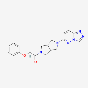 molecular formula C20H22N6O2 B6450211 2-phenoxy-1-(5-{[1,2,4]triazolo[4,3-b]pyridazin-6-yl}-octahydropyrrolo[3,4-c]pyrrol-2-yl)propan-1-one CAS No. 2640897-00-1