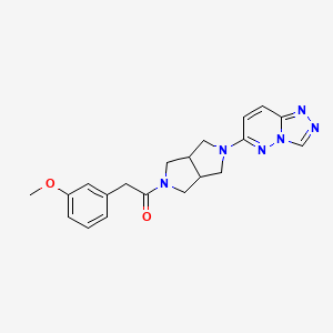 molecular formula C20H22N6O2 B6450220 2-(3-methoxyphenyl)-1-(5-{[1,2,4]triazolo[4,3-b]pyridazin-6-yl}-octahydropyrrolo[3,4-c]pyrrol-2-yl)ethan-1-one CAS No. 2640903-18-8