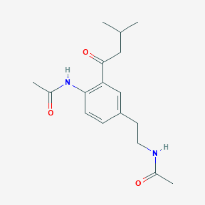 molecular formula C17H24N2O3 B6450246 N-{2-[4-acetamido-3-(3-methylbutanoyl)phenyl]ethyl}acetamide CAS No. 2640898-12-8