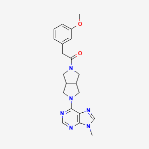 molecular formula C21H24N6O2 B6450264 2-(3-methoxyphenyl)-1-[5-(9-methyl-9H-purin-6-yl)-octahydropyrrolo[3,4-c]pyrrol-2-yl]ethan-1-one CAS No. 2549038-78-8
