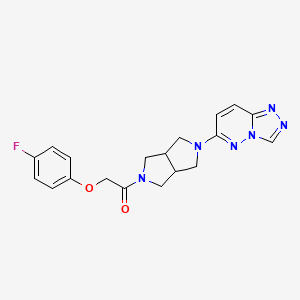 molecular formula C19H19FN6O2 B6450266 2-(4-fluorophenoxy)-1-(5-{[1,2,4]triazolo[4,3-b]pyridazin-6-yl}-octahydropyrrolo[3,4-c]pyrrol-2-yl)ethan-1-one CAS No. 2640956-54-1