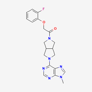 molecular formula C20H21FN6O2 B6450281 2-(2-fluorophenoxy)-1-[5-(9-methyl-9H-purin-6-yl)-octahydropyrrolo[3,4-c]pyrrol-2-yl]ethan-1-one CAS No. 2549002-93-7