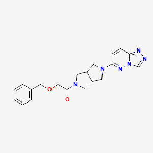 molecular formula C20H22N6O2 B6450285 2-(benzyloxy)-1-(5-{[1,2,4]triazolo[4,3-b]pyridazin-6-yl}-octahydropyrrolo[3,4-c]pyrrol-2-yl)ethan-1-one CAS No. 2640944-59-6