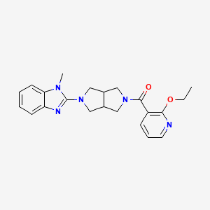 molecular formula C22H25N5O2 B6450304 2-[5-(2-ethoxypyridine-3-carbonyl)-octahydropyrrolo[3,4-c]pyrrol-2-yl]-1-methyl-1H-1,3-benzodiazole CAS No. 2549044-41-7