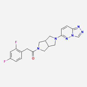 molecular formula C19H18F2N6O B6450324 2-(2,4-difluorophenyl)-1-(5-{[1,2,4]triazolo[4,3-b]pyridazin-6-yl}-octahydropyrrolo[3,4-c]pyrrol-2-yl)ethan-1-one CAS No. 2640836-77-5