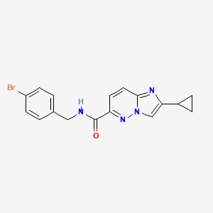 molecular formula C17H15BrN4O B6450325 N-[(4-bromophenyl)methyl]-2-cyclopropylimidazo[1,2-b]pyridazine-6-carboxamide CAS No. 2548988-44-7